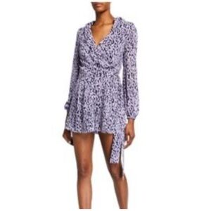 Michael Kors Long Sleeve romper in Purple and Black